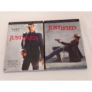 Justified: The Complete First Season & The Complete Third Season (DVD, 2012) Lot